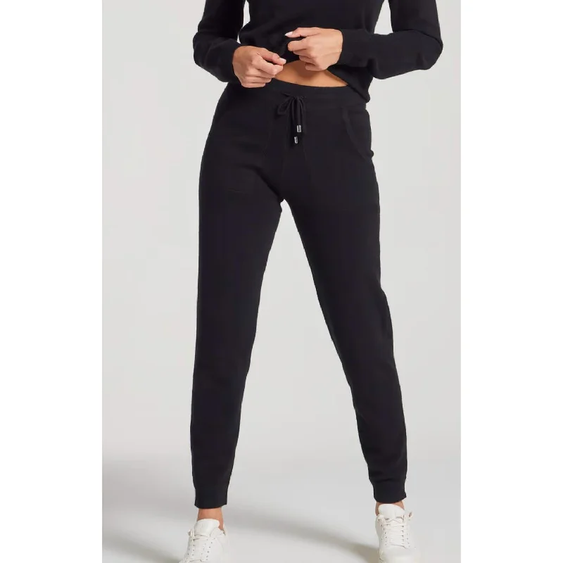 Cashmere Relaxed Fit Mid-Rise Joggers In Black