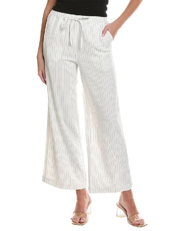 Crystal Kobe Drawstring Linen-Blend Pant