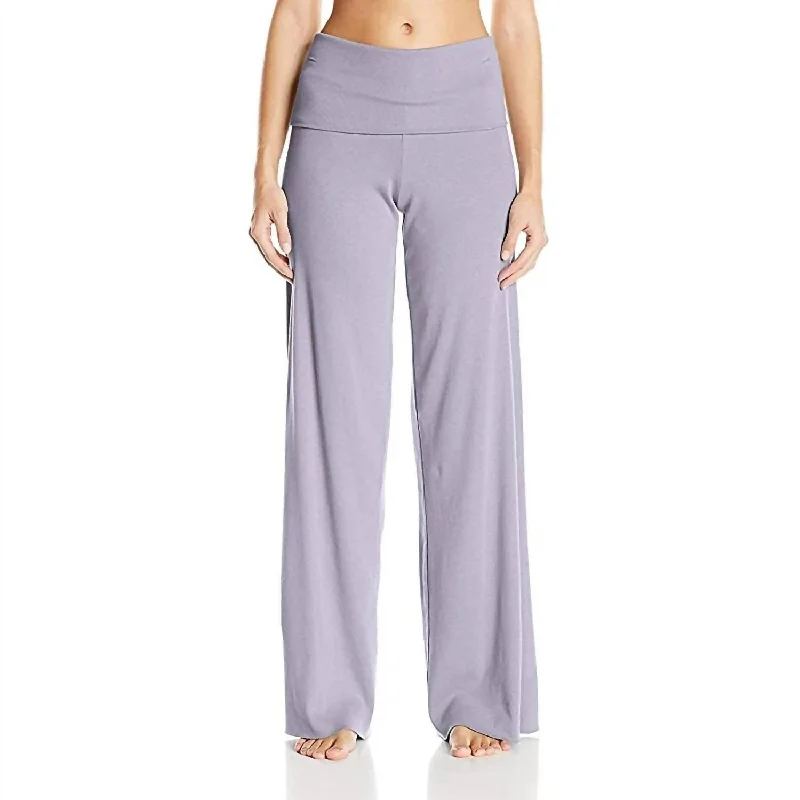 Jordan Fold Over Knit Pant In Lavender