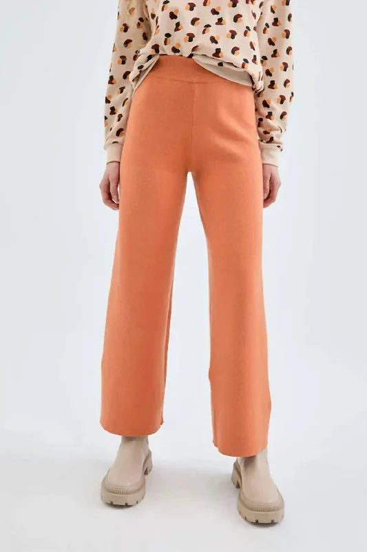 Straight Leg Pants In Orange