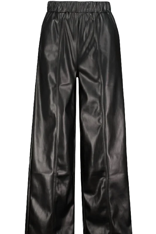 Women's Gia Vegan Leather Pant In Black