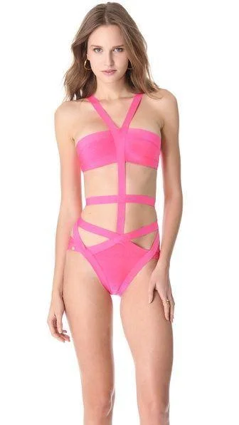 Strappy Bandage Monokini Swimsuit Women In A Backless Three Point Swimsuit 3x Womens Lingerie