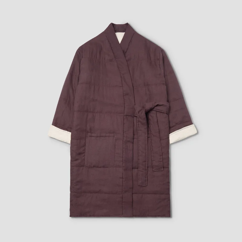 Conker Brown Linen Housecoat