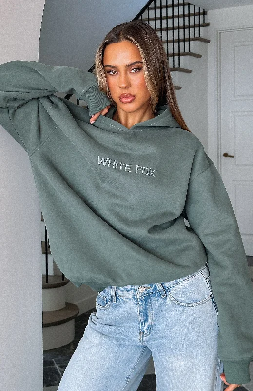 Stay Lifted Oversized Hoodie Dark Green