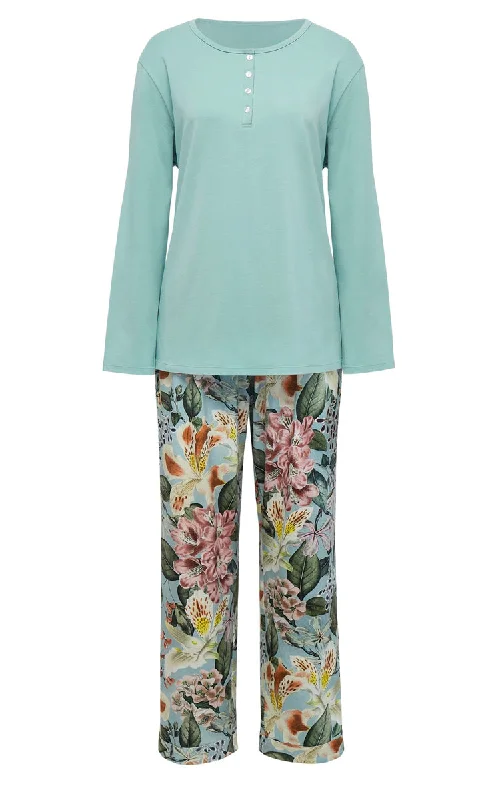 Sanctuary Studio 70% Cotton and 30% Modal Pyjama with Long Sleeve in Flora 7844