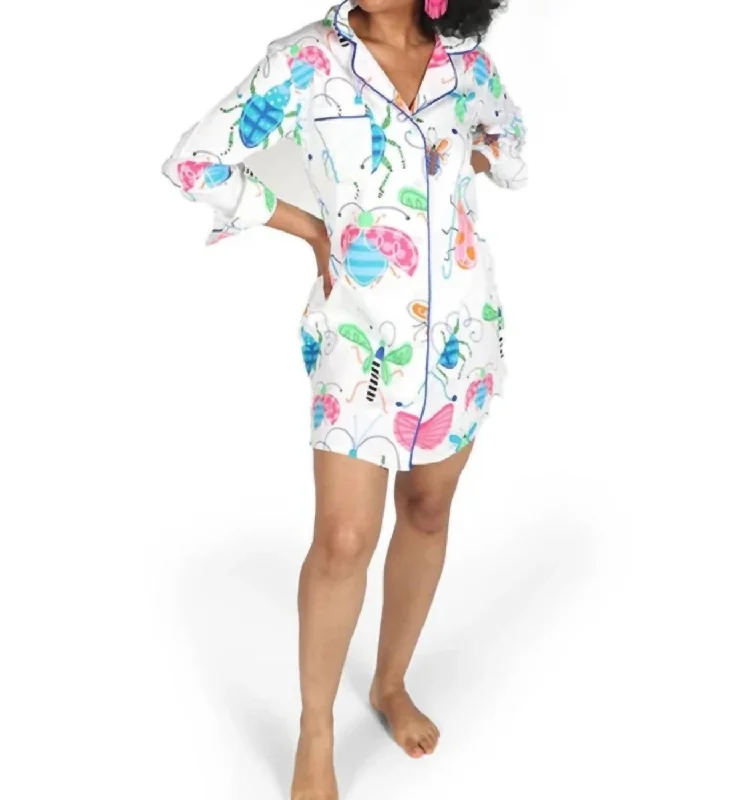 Sateen Sleep Shirt In Snuggle Bugs