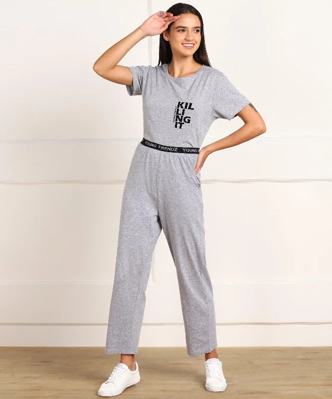 Women Printed T-shirt & Pyjama Set Pure Soft Cotton